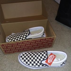 Men vans Checkerboard slip on Shoes